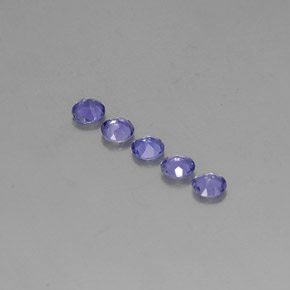 Pedras preciosas de iolita violeta natural de  ct, corte redondo, VVS-VS