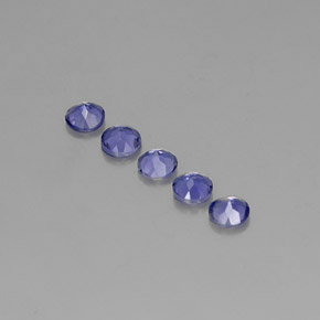 Pedras preciosas de iolita violeta natural de  ct, corte redondo, VVS-VS