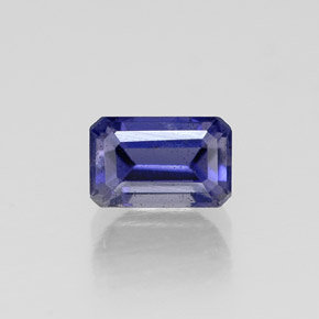 Iolita violeta natural 0,58ct, corte esmeralda, VS-SI