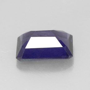 Iolita azul natural 1,23ct, corte esmeralda, VS