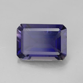Iolita azul natural 1,08ct, corte esmeralda, VVS-VS