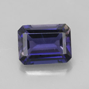 Iolita Violeta Azul Natural 1.41ct, Corte Esmeralda, VVS-VS
