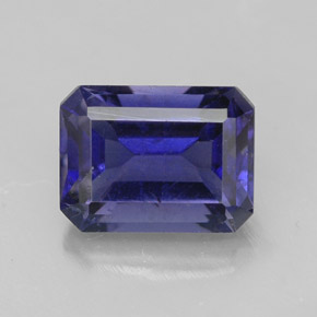 Iolita Violeta Azul Natural 1.60ct, Corte Esmeralda, VS