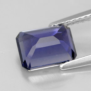 Iolita Violeta Azul Natural 1.60ct, Corte Esmeralda, VS