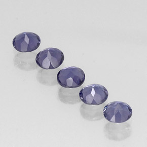 Pedras preciosas de iolita azul natural de  ct, corte redondo, VVS-VS