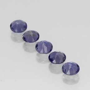 Pedras preciosas de iolita azul natural de  ct, corte redondo, VVS-VS