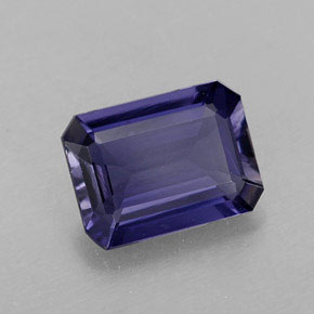 Iolita azul natural 1,14ct, corte esmeralda, VVS-VS