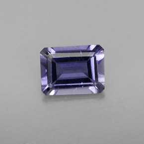 Iolita azul natural 1,25ct, corte esmeralda, VS