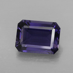 Iolita violeta natural 1,27ct, corte esmeralda, VVS-VS