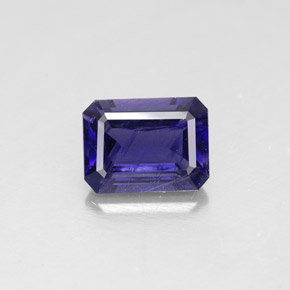Iolita Violeta Azul Natural 1.35ct, Corte Esmeralda, VS-SI