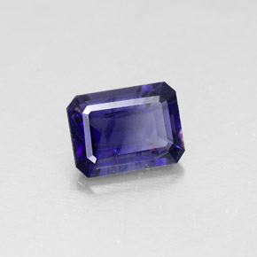 Iolita Violeta Azul Natural 1.35ct, Corte Esmeralda, VS-SI