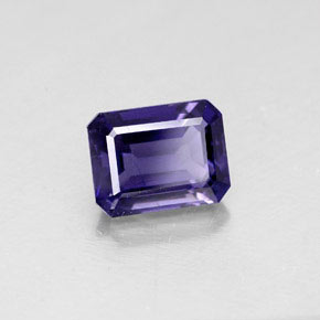 Iolita Violeta Azul Natural 1.62ct, Corte Esmeralda, VS
