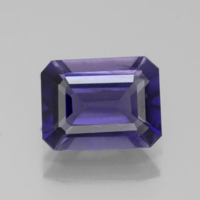 Iolita azul natural 1,15ct, corte esmeralda, VS-SI