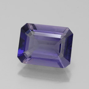 Iolita azul natural 1,15ct, corte esmeralda, VS-SI