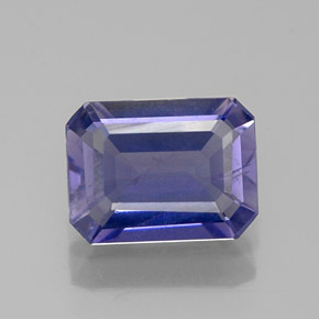Iolita Violeta Azul Natural 1.05ct, Corte Esmeralda, VS-SI