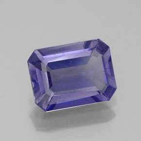 Iolita Violeta Azul Natural 1.05ct, Corte Esmeralda, VS-SI