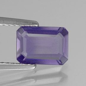 Iolita azul natural 0,91ct, corte esmeralda, VVS-VS