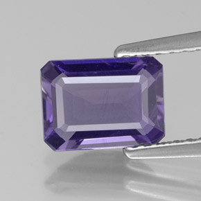 Iolita azul natural 1,06ct, corte esmeralda, VVS-VS