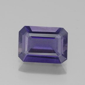 Iolita azul natural 0,92ct, corte esmeralda, VVS-VS