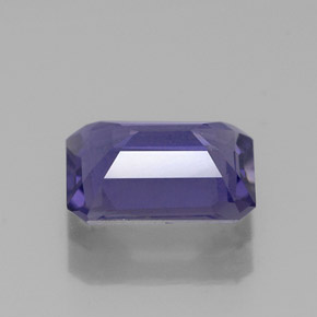 Iolita azul natural 1,04ct, corte esmeralda, VS-SI