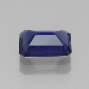 Iolita azul natural 0,99ct, corte esmeralda, VS