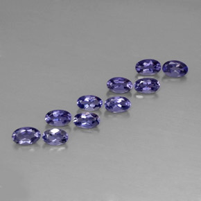 Pedras preciosas de iolita azul natural de  ct, corte oval, VS