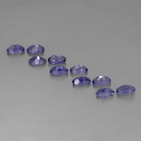 Pedras preciosas de iolita azul natural de  ct, corte oval, VS