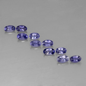 Pedras preciosas de iolita azul natural de  ct, corte oval, VS