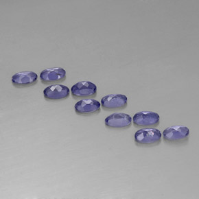 Pedras preciosas de iolita azul natural de  ct, corte oval, VS