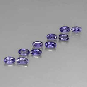 Pedras preciosas de iolita azul natural de  ct, corte oval, VS