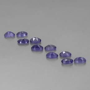 Pedras preciosas de iolita azul natural de  ct, corte oval, VS