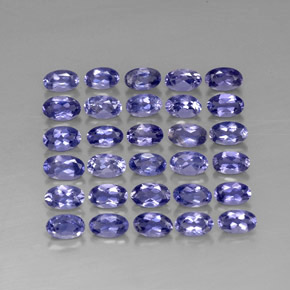 Pedras preciosas de iolita azul natural de  ct, corte oval, VVS-VS