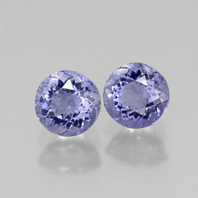 Pedras preciosas de iolita azul natural de  ct, corte redondo, VVS-VS