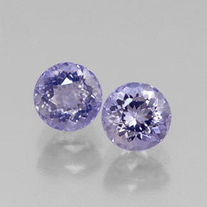 Pedras preciosas de iolita azul natural de  ct, corte redondo, VVS-VS
