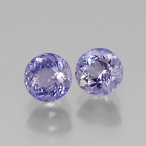 Pedras preciosas de iolita azul natural de  ct, corte redondo, VVS-VS