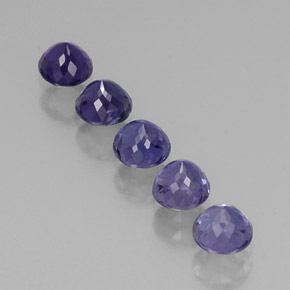 Pedras preciosas de iolita violeta natural de  ct, corte redondo, VVS-VS