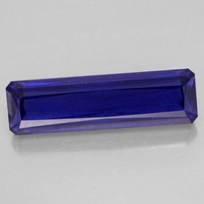 Iolita azul natural 7,24ct, corte esmeralda, VS-SI
