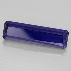 Iolita azul natural 7,24ct, corte esmeralda, VS-SI