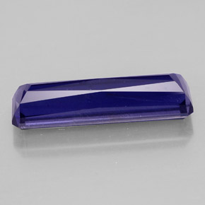 Iolita azul natural 7,24ct, corte esmeralda, VS-SI