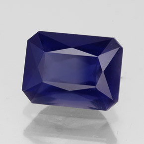 Iolita azul natural 3,08ct, corte esmeralda, VS-SI
