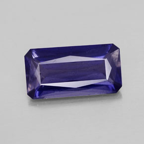 Iolita azul natural 2,36ct, corte esmeralda, VS-SI