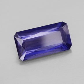 Iolita azul natural 2,36ct, corte esmeralda, VS-SI