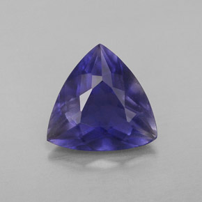 Iolita azul natural 1,48ct, trillion, VS-SI