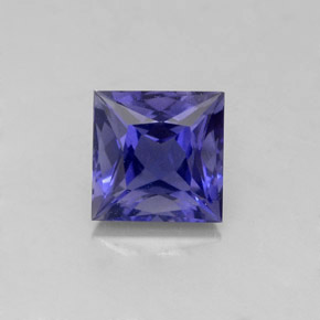 Iolita azul natural 1,08ct, quadrado, VVS-VS