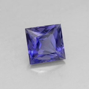 Iolita azul natural 1,08ct, quadrado, VVS-VS