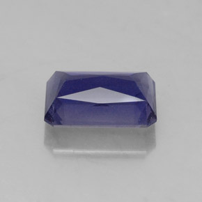 Iolita azul natural 1,35ct, corte esmeralda, SI