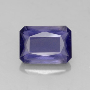Iolita azul natural 1,72ct, corte esmeralda, VS-SI