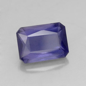 Iolita azul natural 1,72ct, corte esmeralda, VS-SI