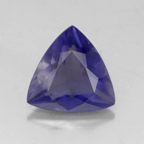 Iolita azul natural 1,64ct, trillion, VS-SI