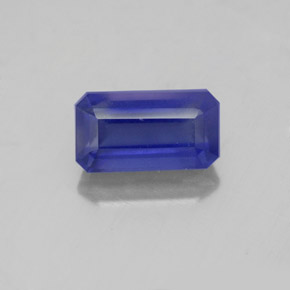 Iolita azul natural 1,76ct, corte esmeralda, VS-SI